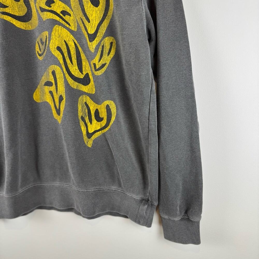 Girl Dangerous Women’s YELLOW PSYCHEDELIC SMILES Crew Neck Sweatshirt ~ S - Picture 4 of 12